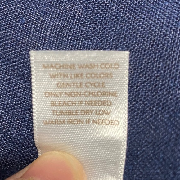 J Jill Love Linen Seaside Blue Cropped Pants MP - Picture 6 of 7